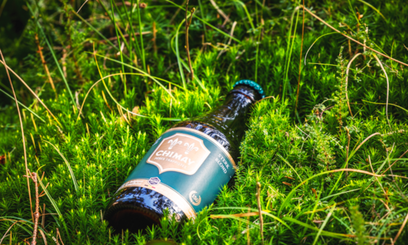 Chimay 150 flesje in het mos